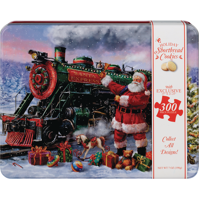 slide 1 of 1, ORIGINAL GOURMET Holiday Puzzle Cookie Tin, 1 ct