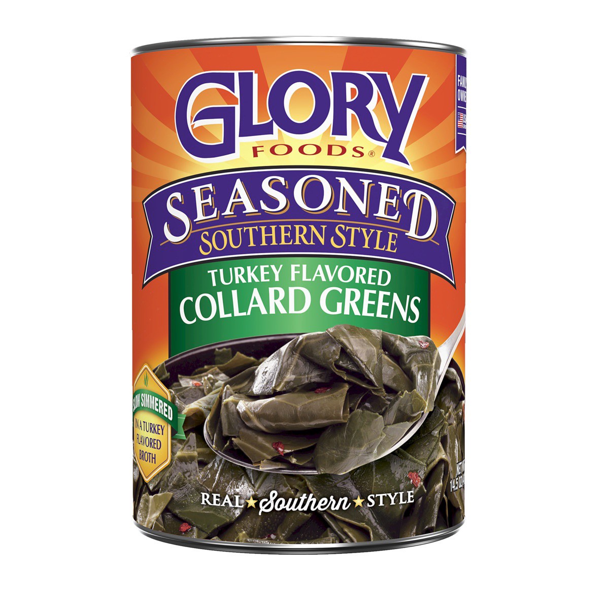 slide 1 of 4, Glory Foods Seasoned Southern Style Turkey Flavored Collard Greens, 14.5 oz