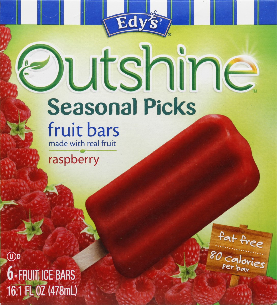 slide 4 of 4, Edy's Outshine Seasonal Picks Fruit Bars - Raspberry, 6 ct