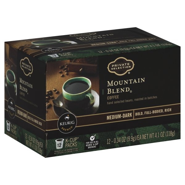 slide 1 of 1, Private Selection Mountain Blend Coffee K-Cup Pods, 12 ct