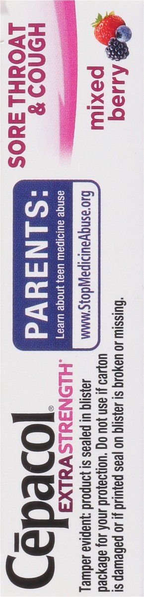 slide 7 of 9, Cepacol Extra Strength Mixed Berry Sore Throat & Cough 16 Lozenges, 16 ct