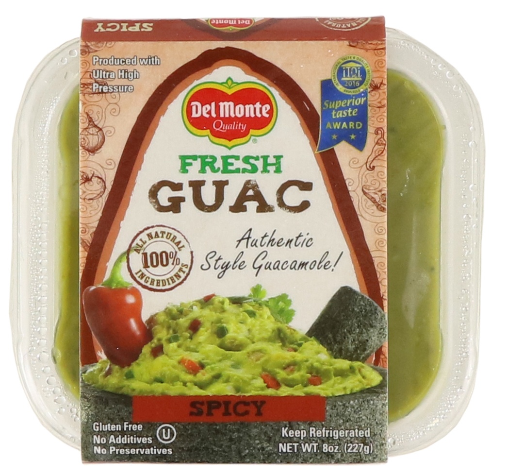 slide 1 of 1, Del Monte Fresh Spicy Guacamole, 8 oz