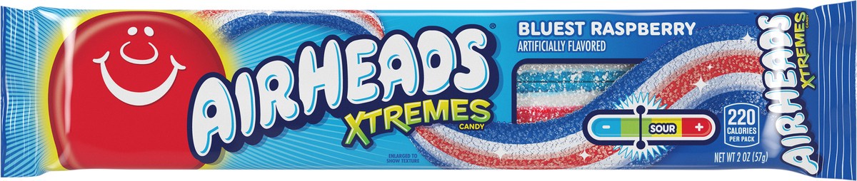 slide 3 of 3, Airheads Xtremes Sour Belts-Blu Ras, 1 ct