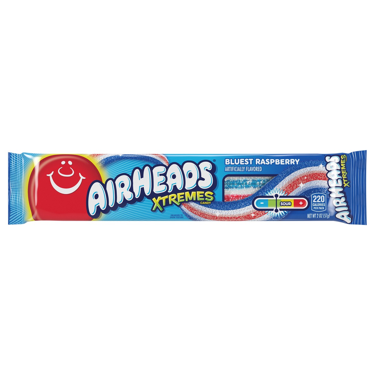 slide 1 of 3, Airheads Xtremes Sour Belts-Blu Ras, 1 ct