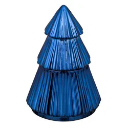 HD Designs Christmas Tree Jar Candle - Dark Blue