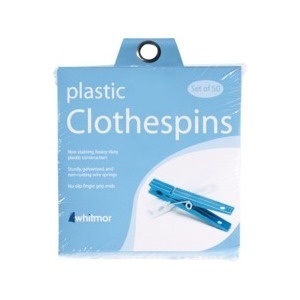 slide 1 of 1, Whitmor Plastic Clothespins, 50 ct