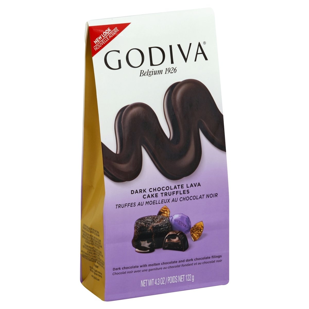 slide 1 of 1, Godiva Dark Chocolate Lava Cake Truffles Bag, 4.2 oz