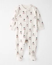 Littleplanet Baby Organic Cotton Sleep & Play Pajamas in Snowman Print Snowman 3M