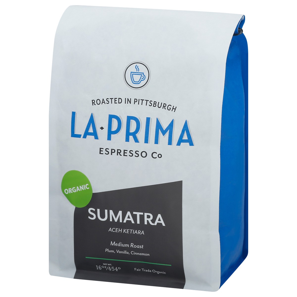 slide 4 of 11, La Prima Espresso Co Organic Medium Roast Sumatra Coffee 16 oz, 16 oz