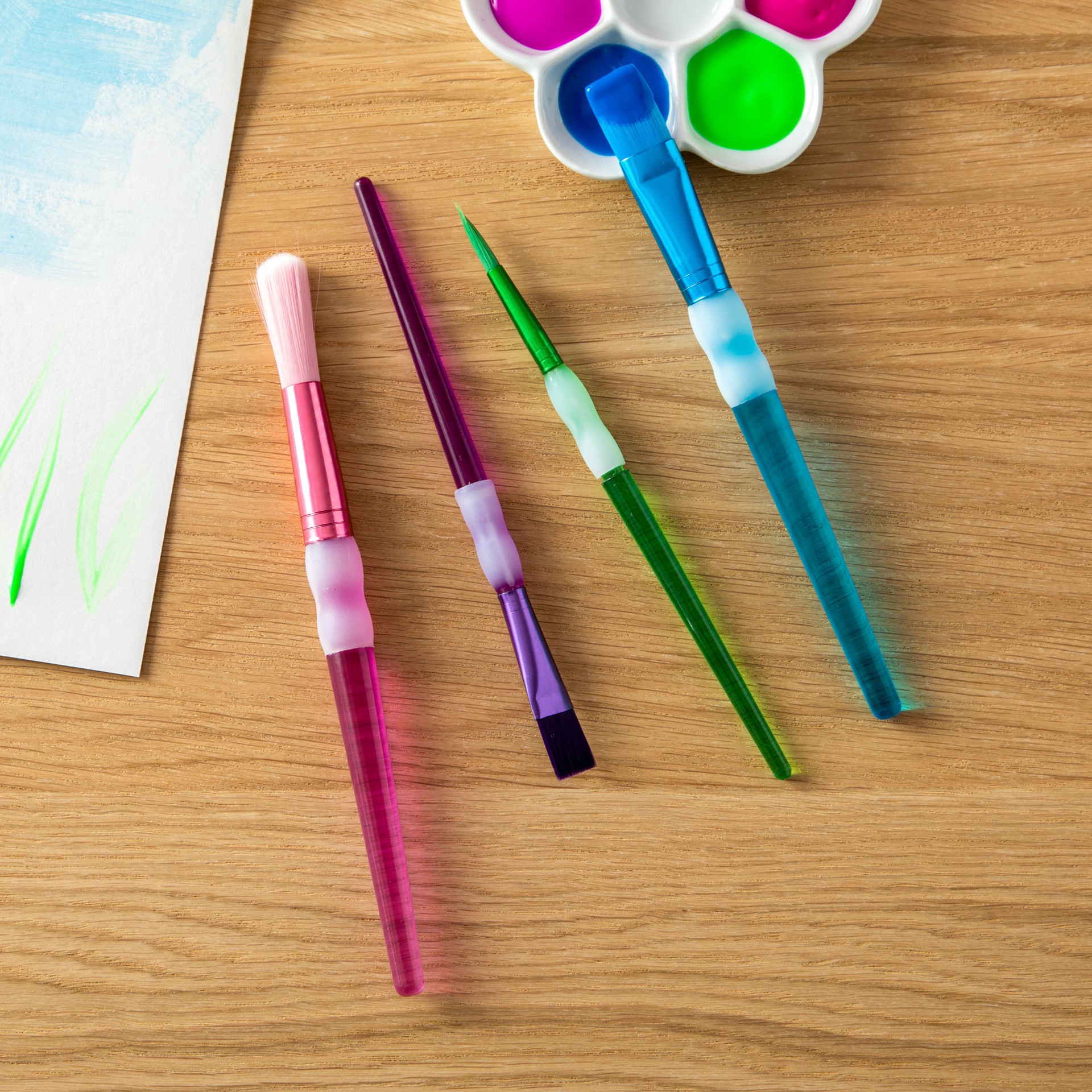 slide 3 of 5, Easy-Grip Paintbrushes By Creatology, 1 ct