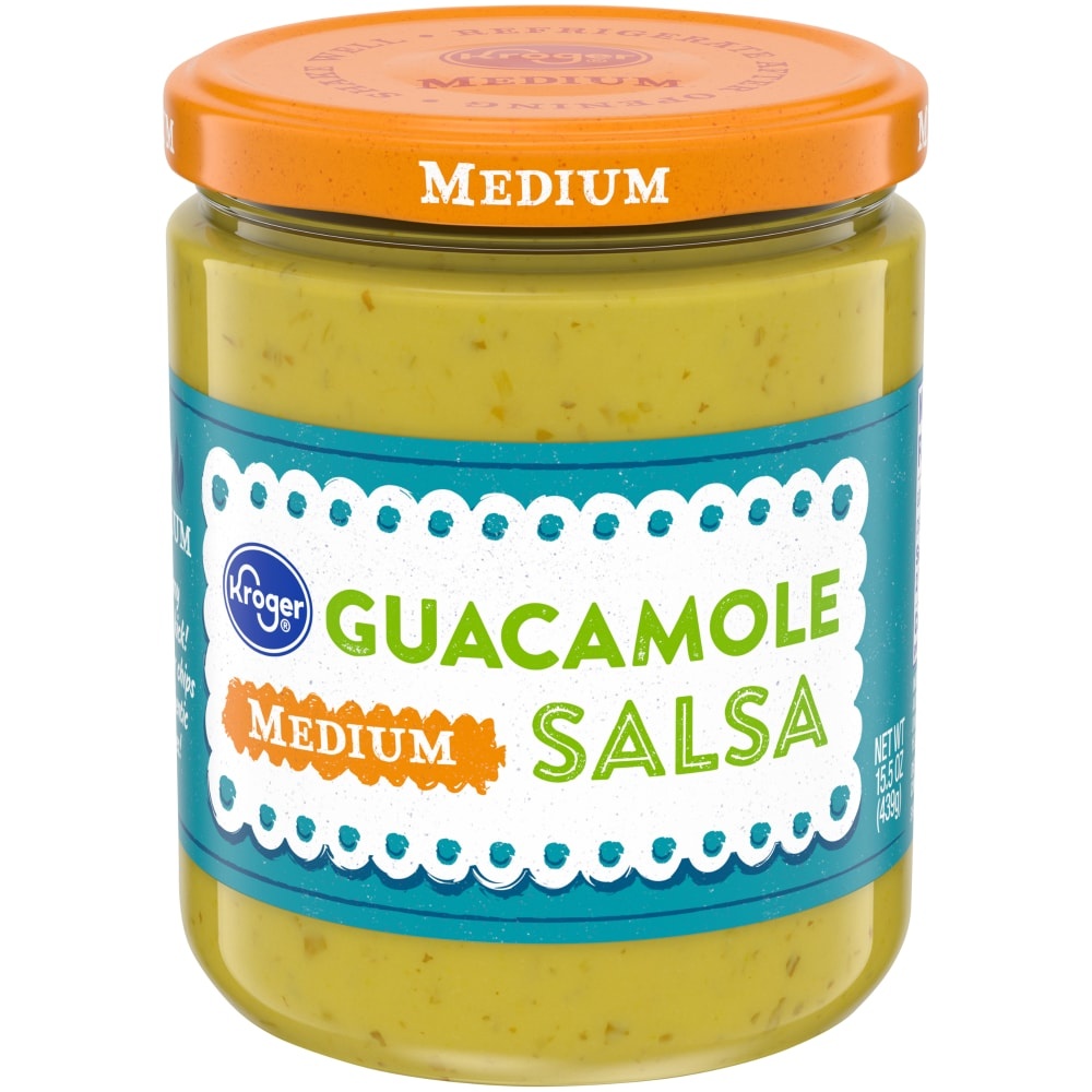 slide 1 of 1, Kroger Medium Guacamole Salsa, 15.5 oz