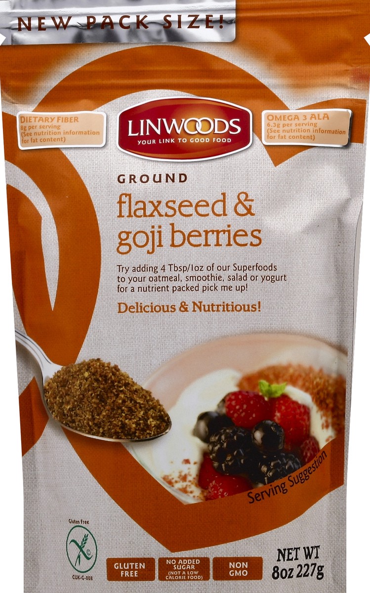 slide 2 of 3, Linwoods Ground Flaxseed & Goji Berries, 8 oz