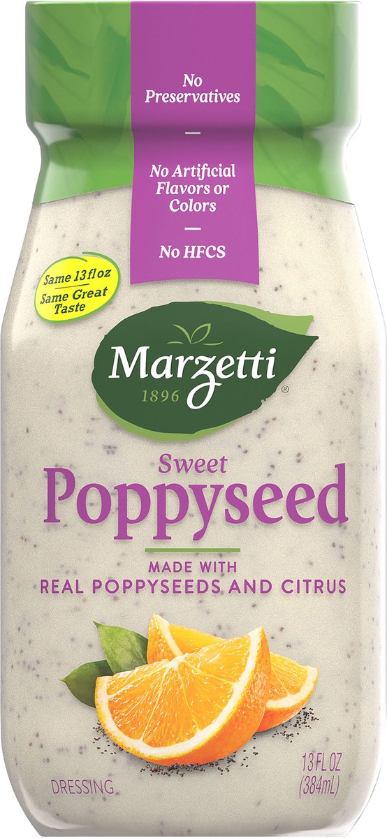 slide 2 of 9, Marzetti Sweet Poppyseed Dressing 13 fl. oz. Jar, 13 fl oz