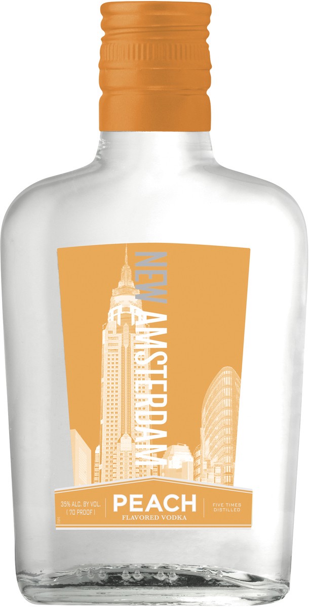 slide 2 of 2, New Amsterdam Peach Flavored Vodka 200ml, 200 ml