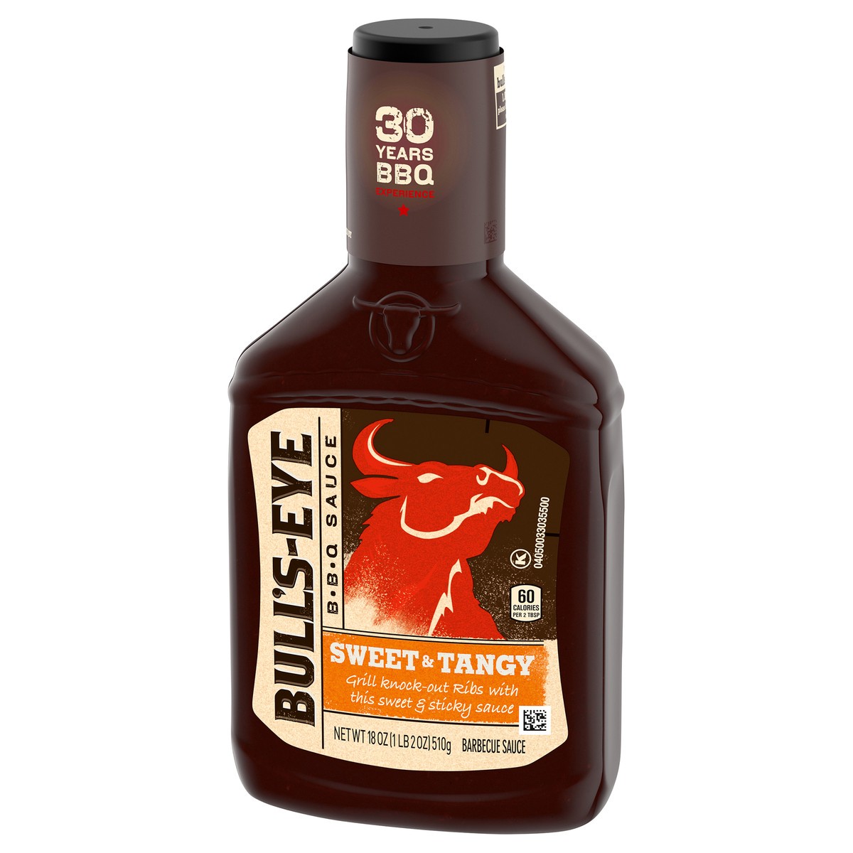 slide 4 of 11, Bull's-Eye Sweet & Tangy Barbecue Sauce 18 oz. Bottle, 18 oz