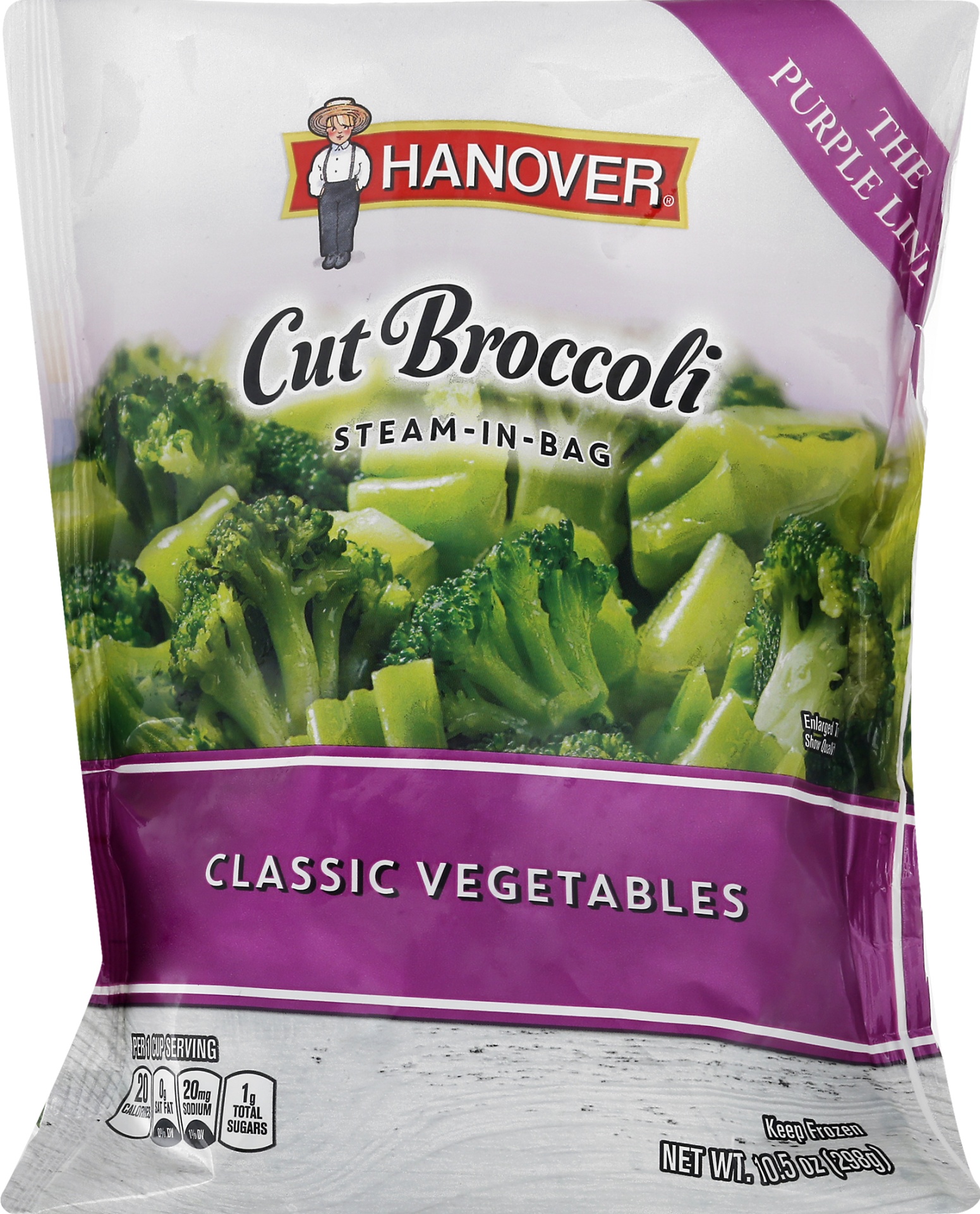 slide 1 of 1, Hanover Steam In Bag, Cut Broccoli, 10.5 oz