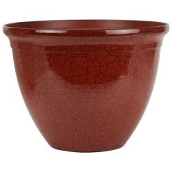 16 Inch Tucson Planter - Red Crackle