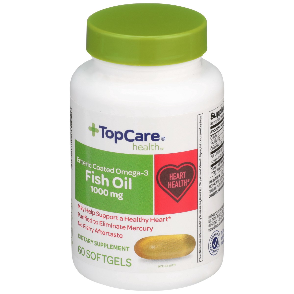 slide 3 of 8, TopCare Fish Oil, 60 ct; 1000 mg