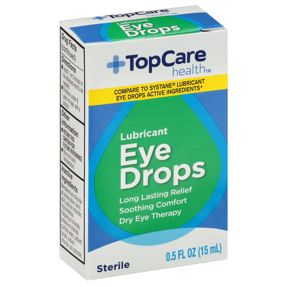 slide 3 of 15, TopCare Health Lubricant Eye Drops 0.5 fl oz, 0.5 fl oz