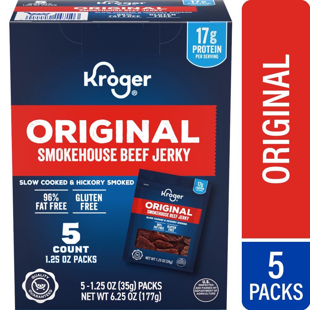 slide 1 of 2, Kroger Beef Jerky Multipack - 5 ct, 5 ct