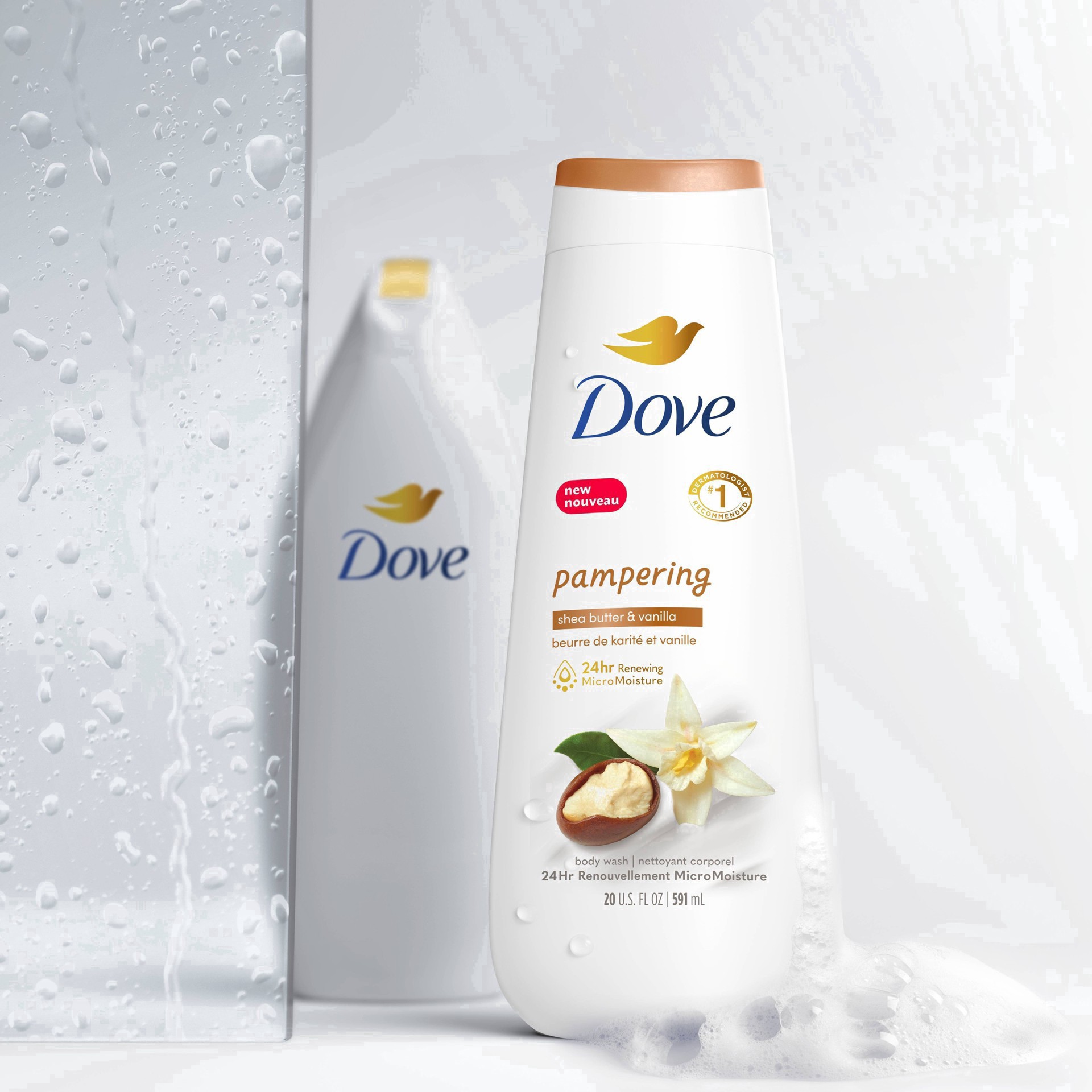 slide 6 of 52, Dove Purely Pampering Shea Butter And Warm Vanilla Body Wash, 22 oz