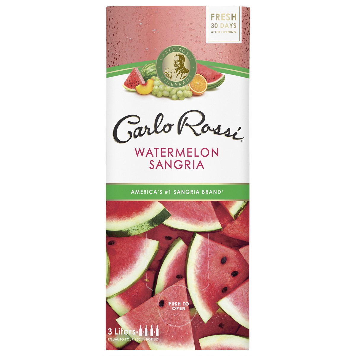 slide 2 of 2, Carlo Rossi Watermelon Sangria Sweet Wine 3L Box, 3 liter