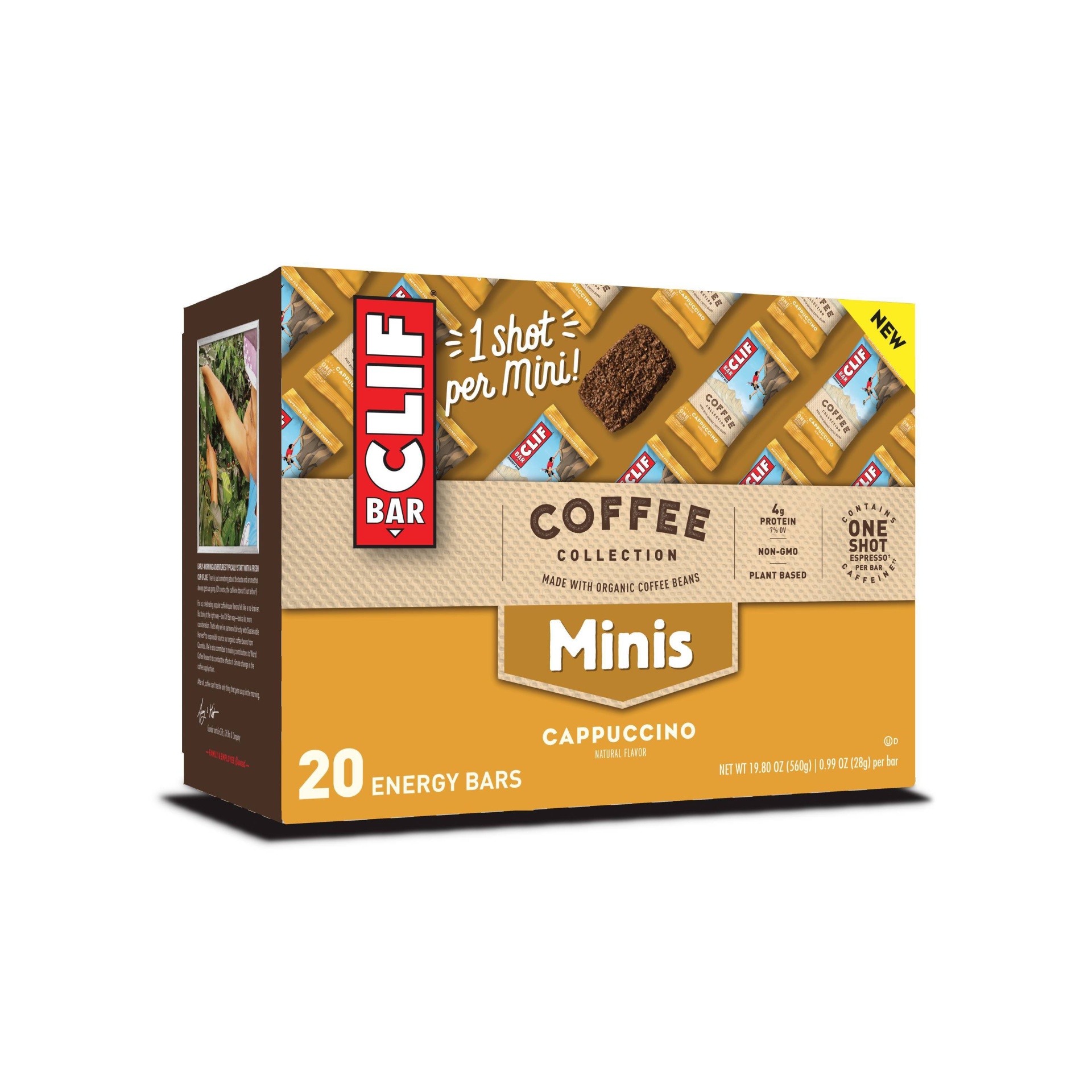 slide 1 of 1, CLIF Bar Coffee Collection Cappuccino Energy Bar Minis, 19.8 oz, 20 ct