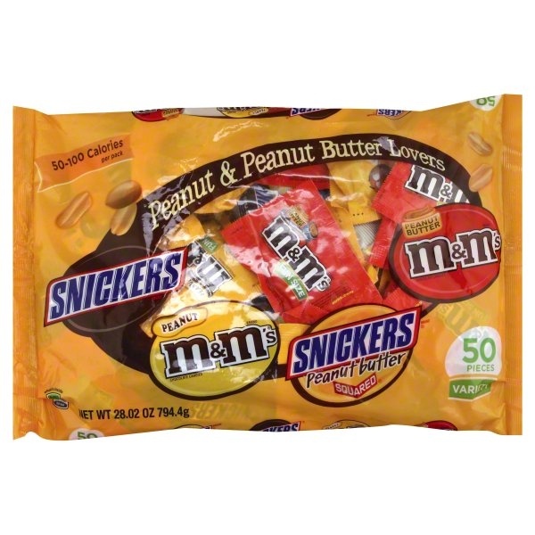 slide 1 of 1, Mars Peanut & Peanut Butter Lovers Candy Variety Mix Bag, 28.02 oz