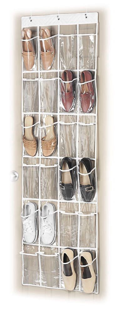slide 2 of 3, Whitmor Over-The-Door Shoe Bag Organizer - White, 1 ct