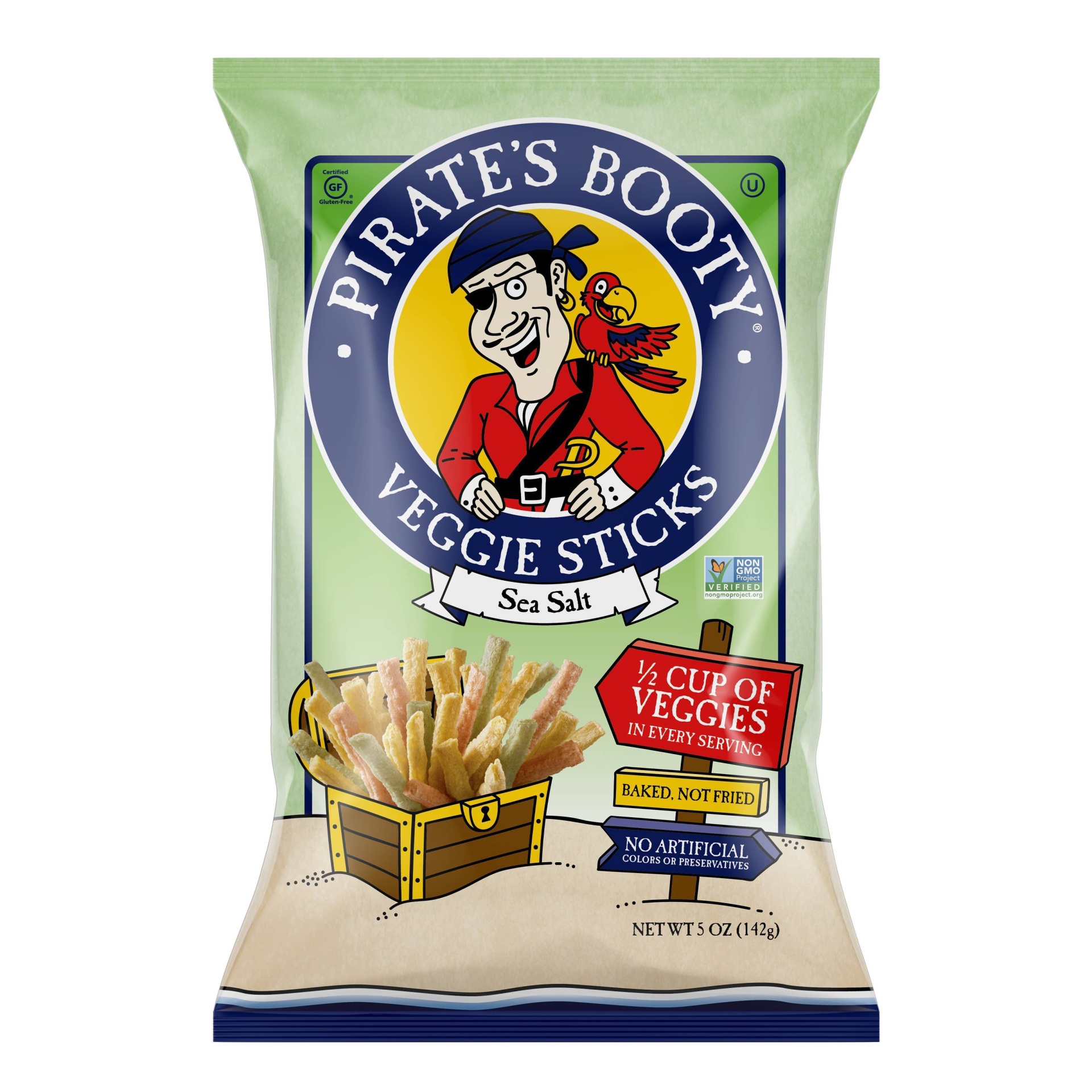 slide 1 of 2, Pirate's Booty Sea Salt Veggie Straws, 5 oz