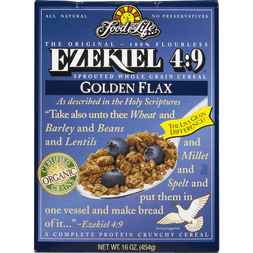 slide 4 of 9, Food For Life Ezekiel 4:9 Sprouted Whole Grain Cereal Golden Flax, 16 oz