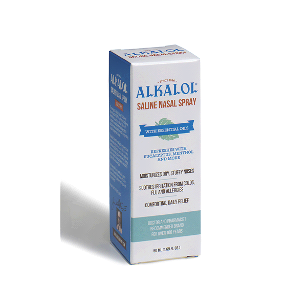 slide 1 of 1, Alkalol Saline Nasal Spray, 1.69 oz