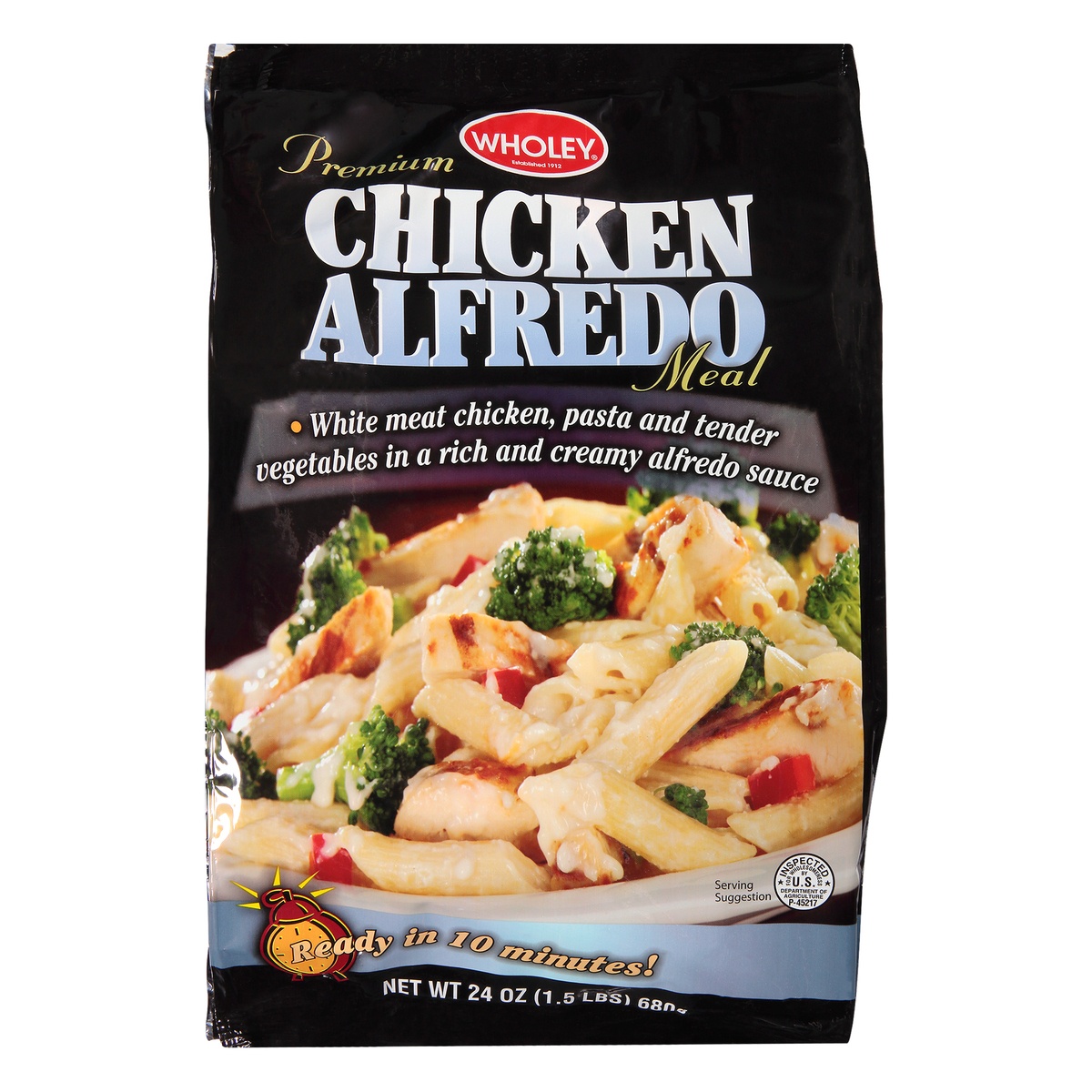 slide 1 of 10, Wholey Skillet Meals Chicken Alfredo, 24 oz