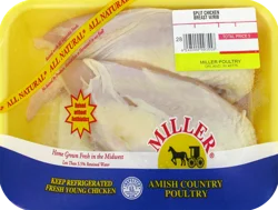 Miller Split Chicken Breast With Rib 2 Halves Per Pack