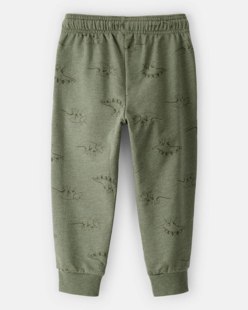 slide 2 of 3, Carter's Carters Toddler Boy Dinosaur French Terry Jogger - Green Green 4T, 1 ct