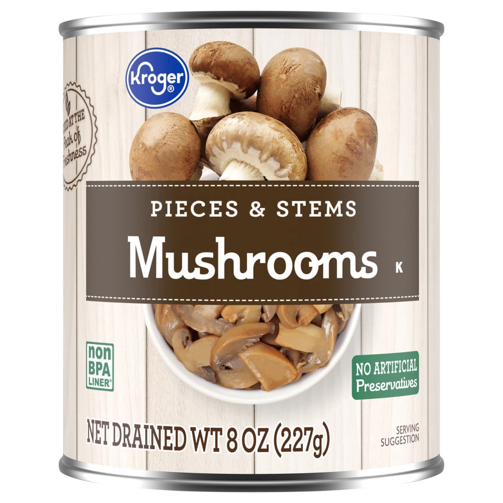 slide 1 of 4, Kroger® Mushroom Pieces and Stems, 8 oz