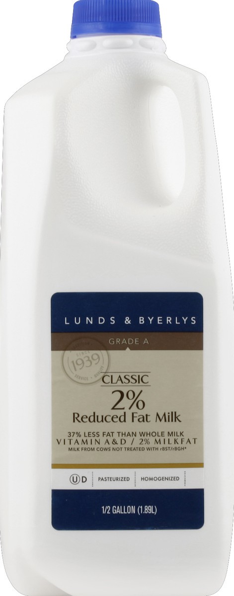 slide 1 of 4, Lunds & Byerlys Milk - 1/2 gal, 1/2 gal