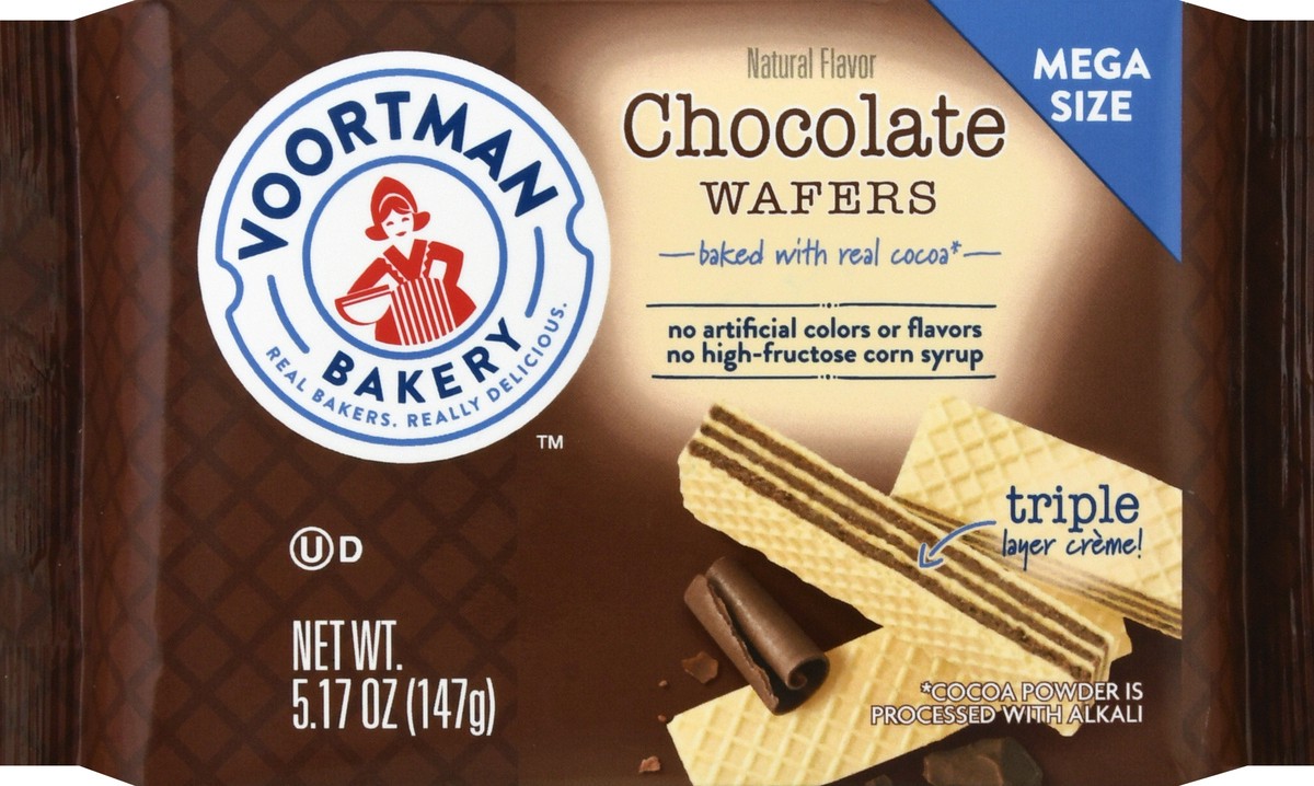 slide 1 of 10, Voortman Bakery Mega Size Chocolate Wafers 5.17 oz, 5.17 oz