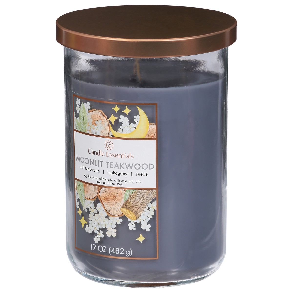 slide 10 of 11, Candle Essentials Moonlit Teakwood Candle 1 ea, 1 ct