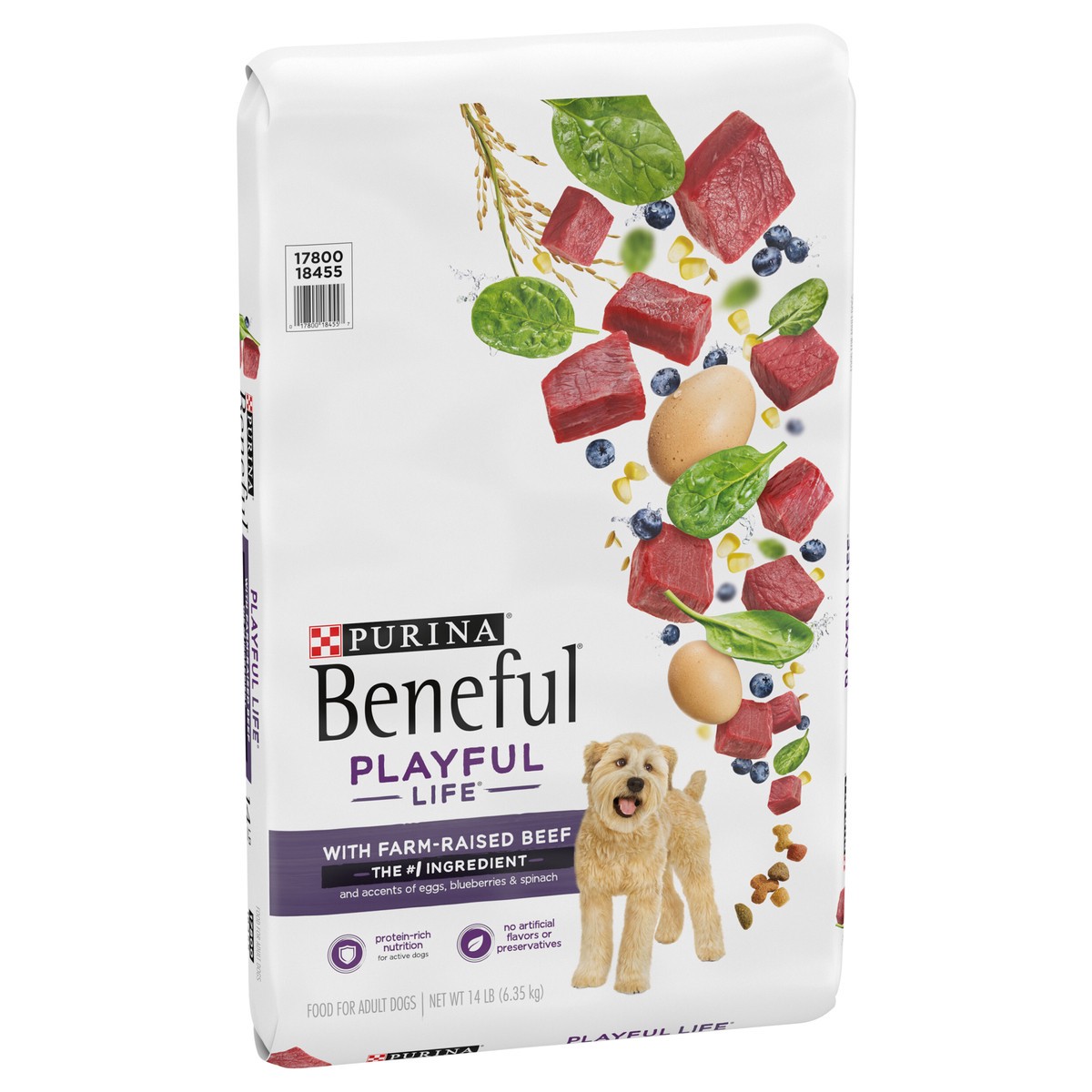 slide 6 of 9, Beneful Purina Beneful Playful Life With Farm-Raised Beef Dry Dog Food, 14 lb