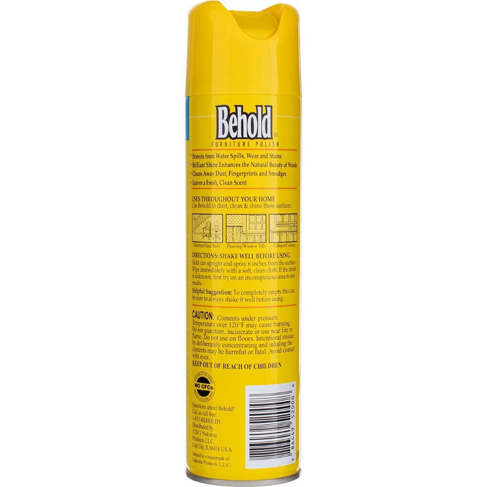 slide 4 of 5, Behold Lemon Furniture Polish, 12.5 oz