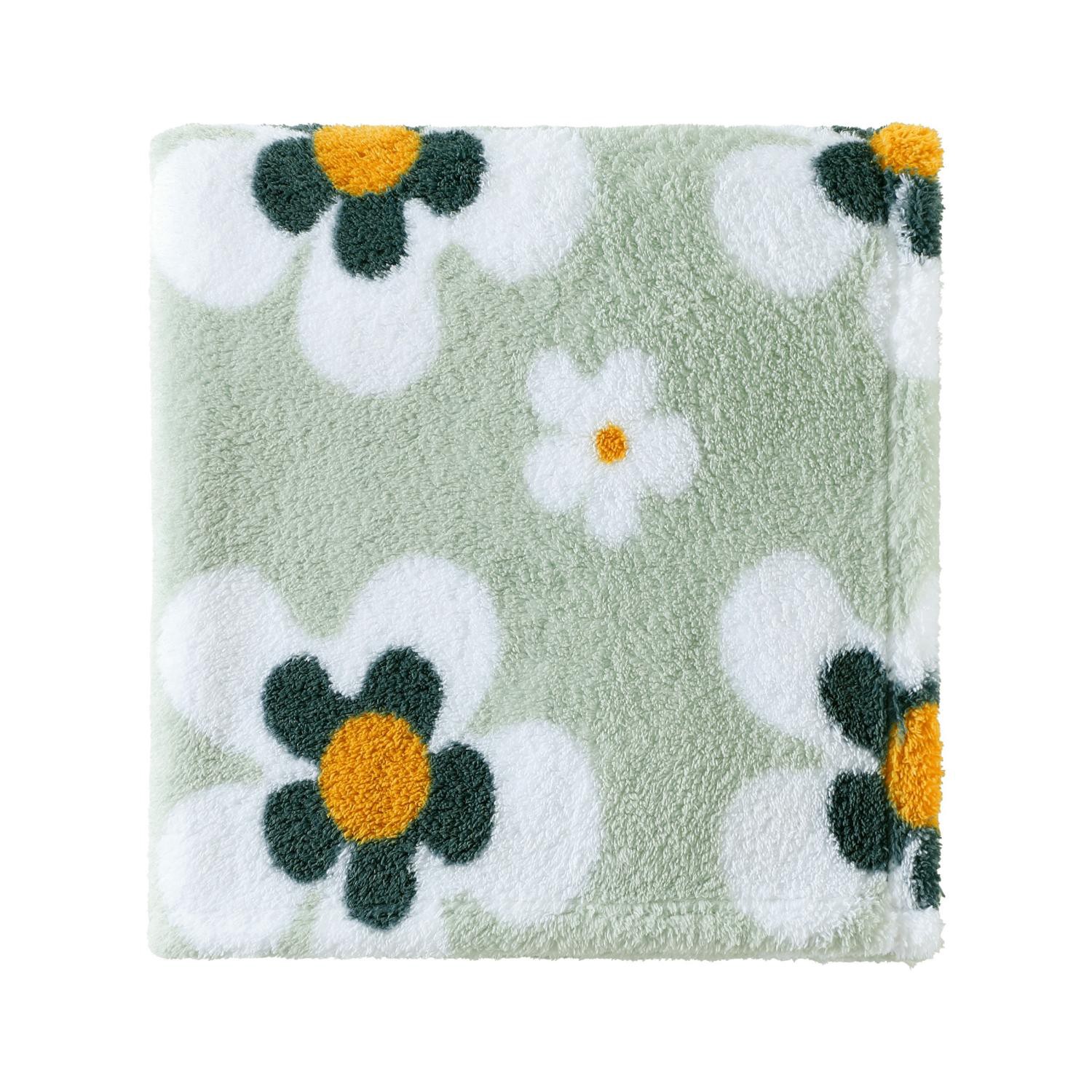 slide 1 of 6, Havenstay Cozy Printed Throw, Floral, 50x70, Green, 50 in x 70 ft ft