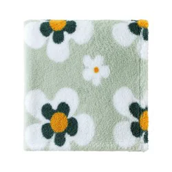Havenstay Cozy Printed Throw, Floral, 50x70, Green