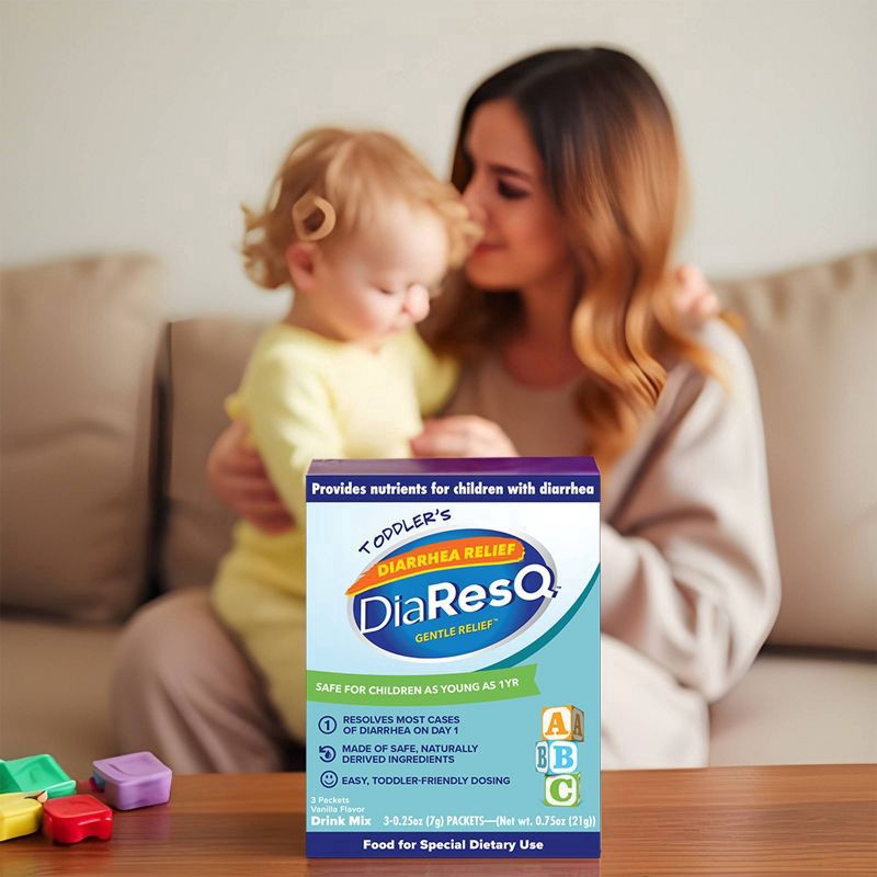 slide 2 of 6, DiaResQ Toddler's Diarrhea Relief Vanilla, 3 ct; 0.25 oz