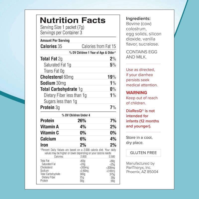 slide 3 of 6, DiaResQ Toddler's Diarrhea Relief Vanilla, 3 ct; 0.25 oz