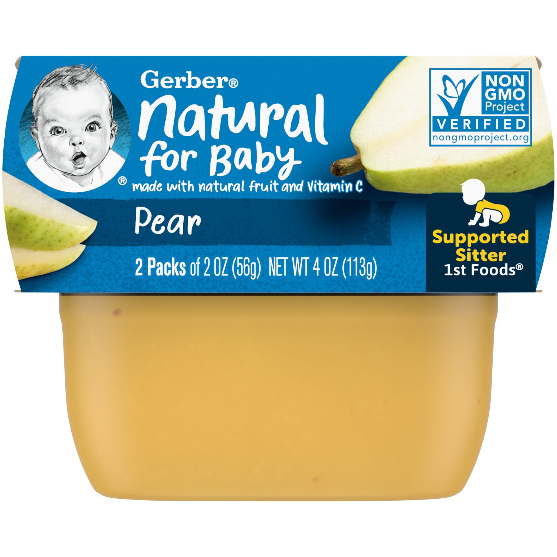 slide 1 of 1, Gerber Baby 1st Foods Pear, 2 ct; 2 oz