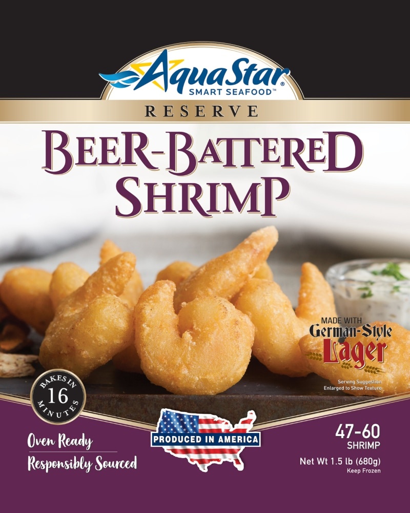 slide 1 of 1, Aqua Star Reserve Beer-Battered Shrimp, 24 oz