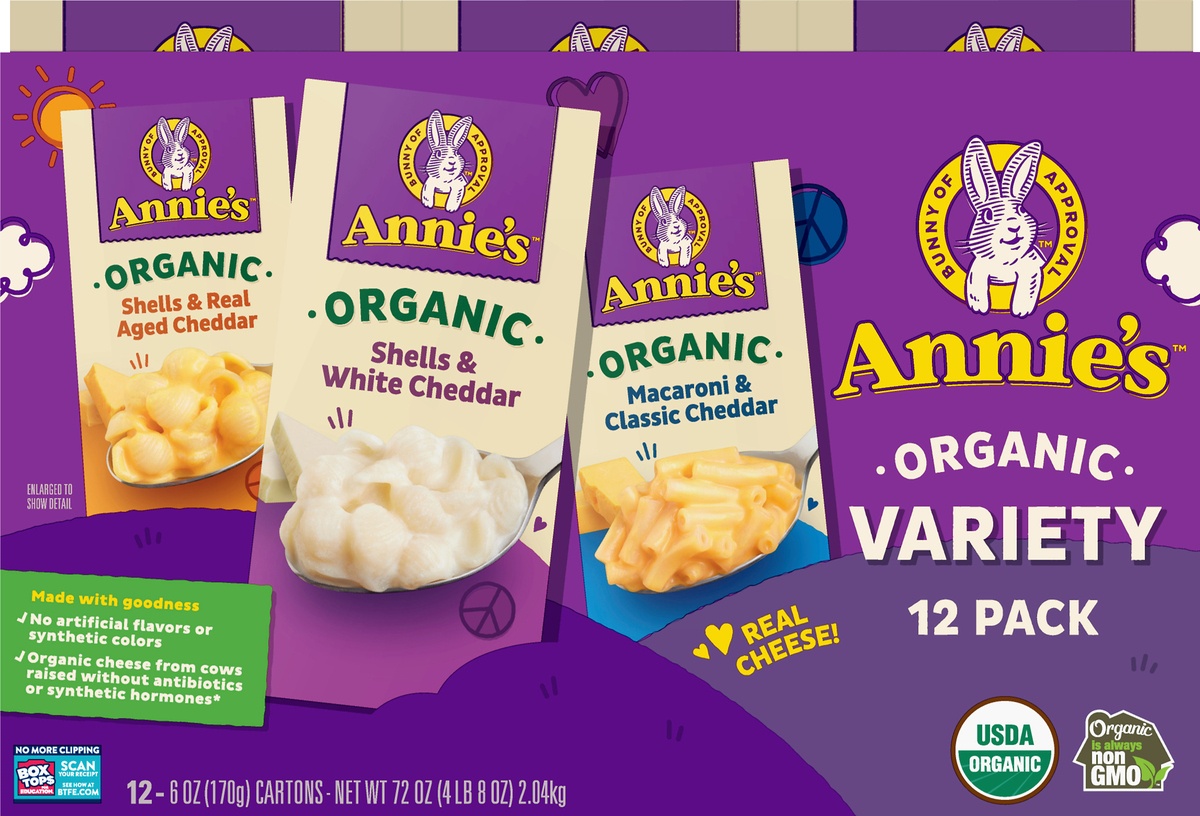 Organic Annies Mac & Cheese Variety 12 ct; 6 oz Shipt