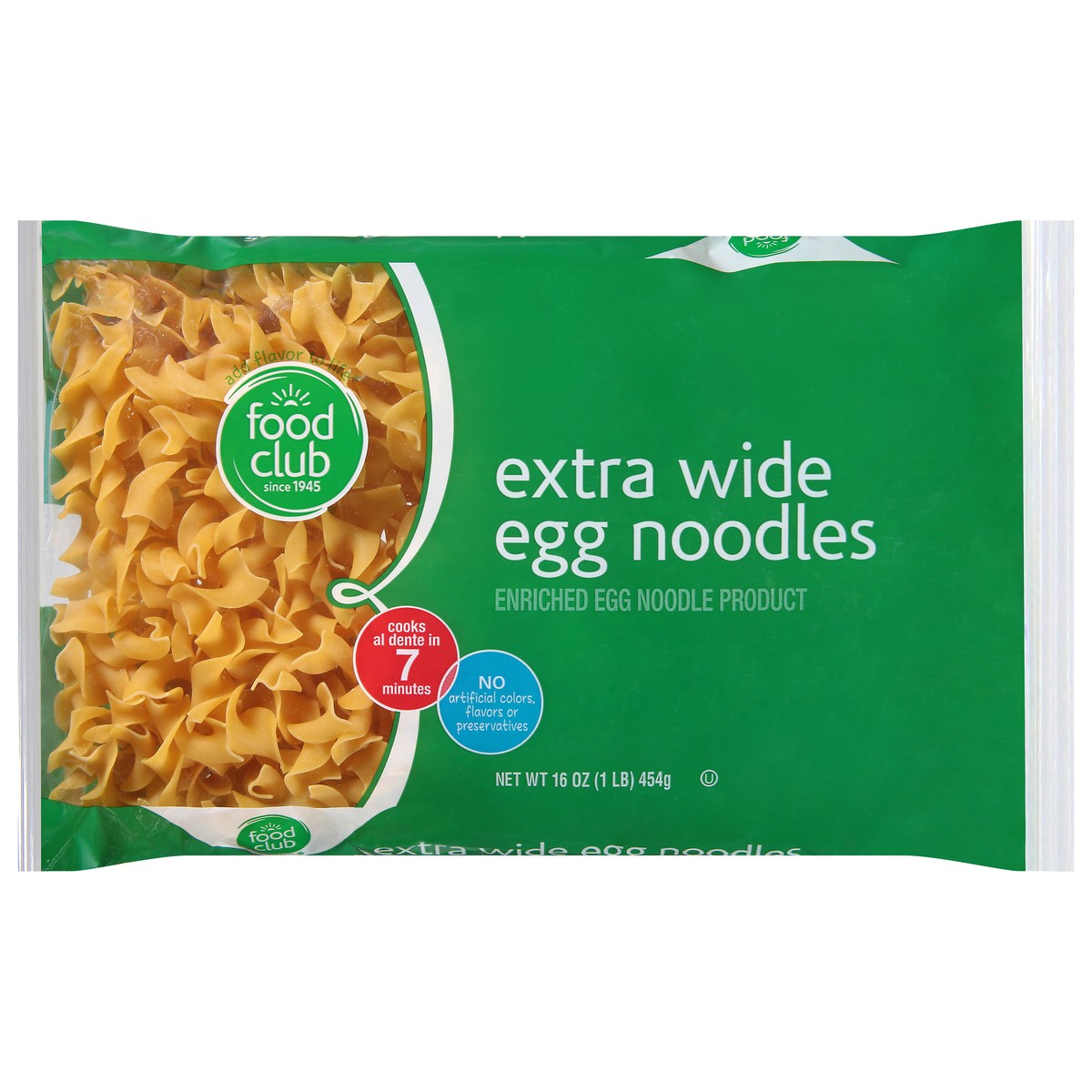 slide 4 of 16, Food Club Extra Wide Egg Noodles 16 oz, 16 oz
