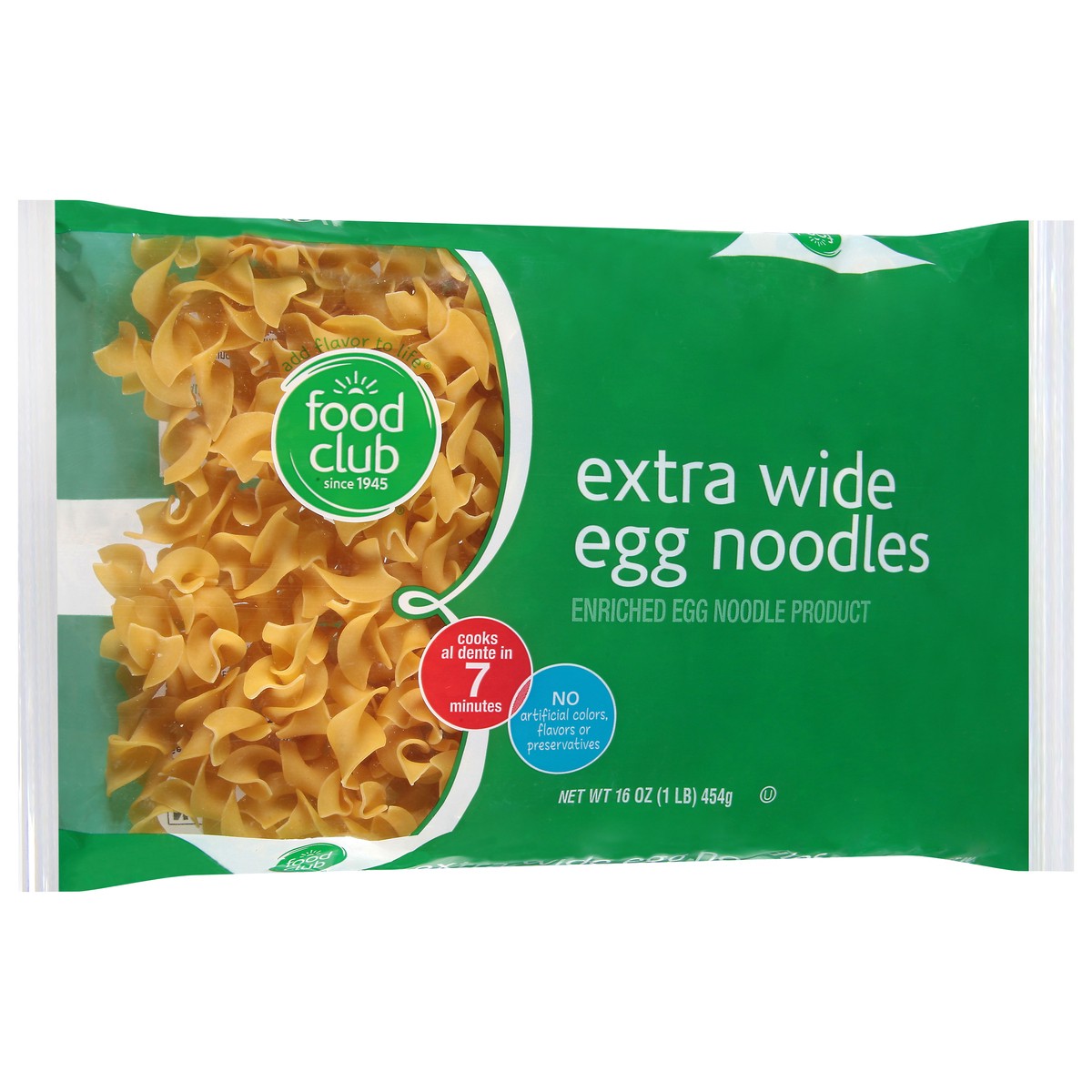 slide 10 of 16, Food Club Extra Wide Egg Noodles 16 oz, 16 oz